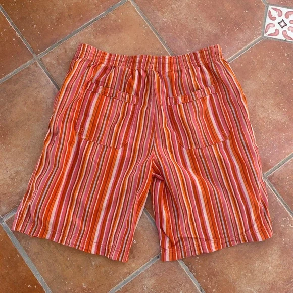 Free People Saylor Stripe Shorts Size L Mango Combo - Picture 3 of 7